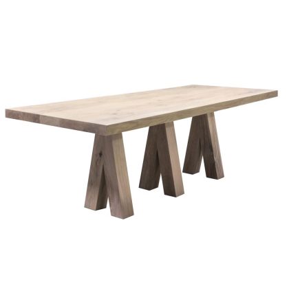 Eettafel eiken rustiek BENZ, 6xpoot