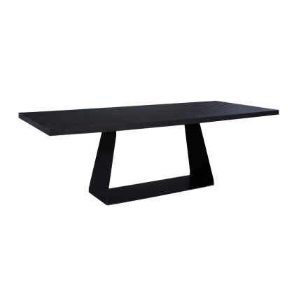 Eettafel eiken rustiek FENDER, poot metaal